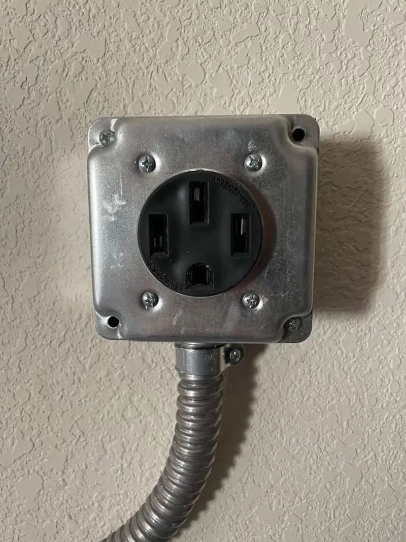 NEMA 14-50 outlet installed for Electrical Panel Upgrade in Parole